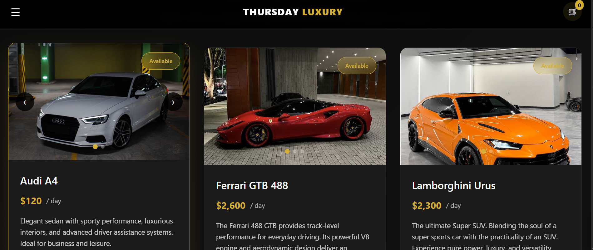 Luxury Car Rental Preview 2